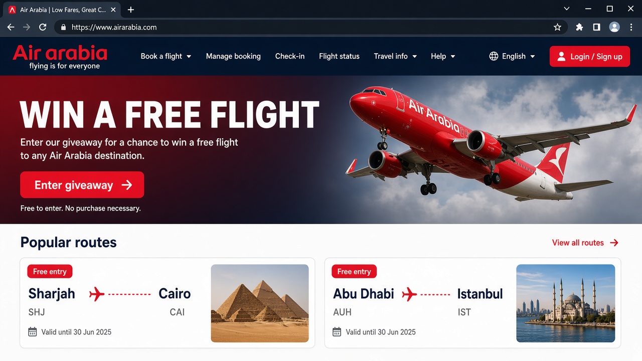 Air Arabia website